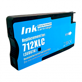 Cartridge Xantri HPC 712XL Cyan, Refill 712 XL Printer HPC DesignJet T650 T630 T250 T230 T210 Chip