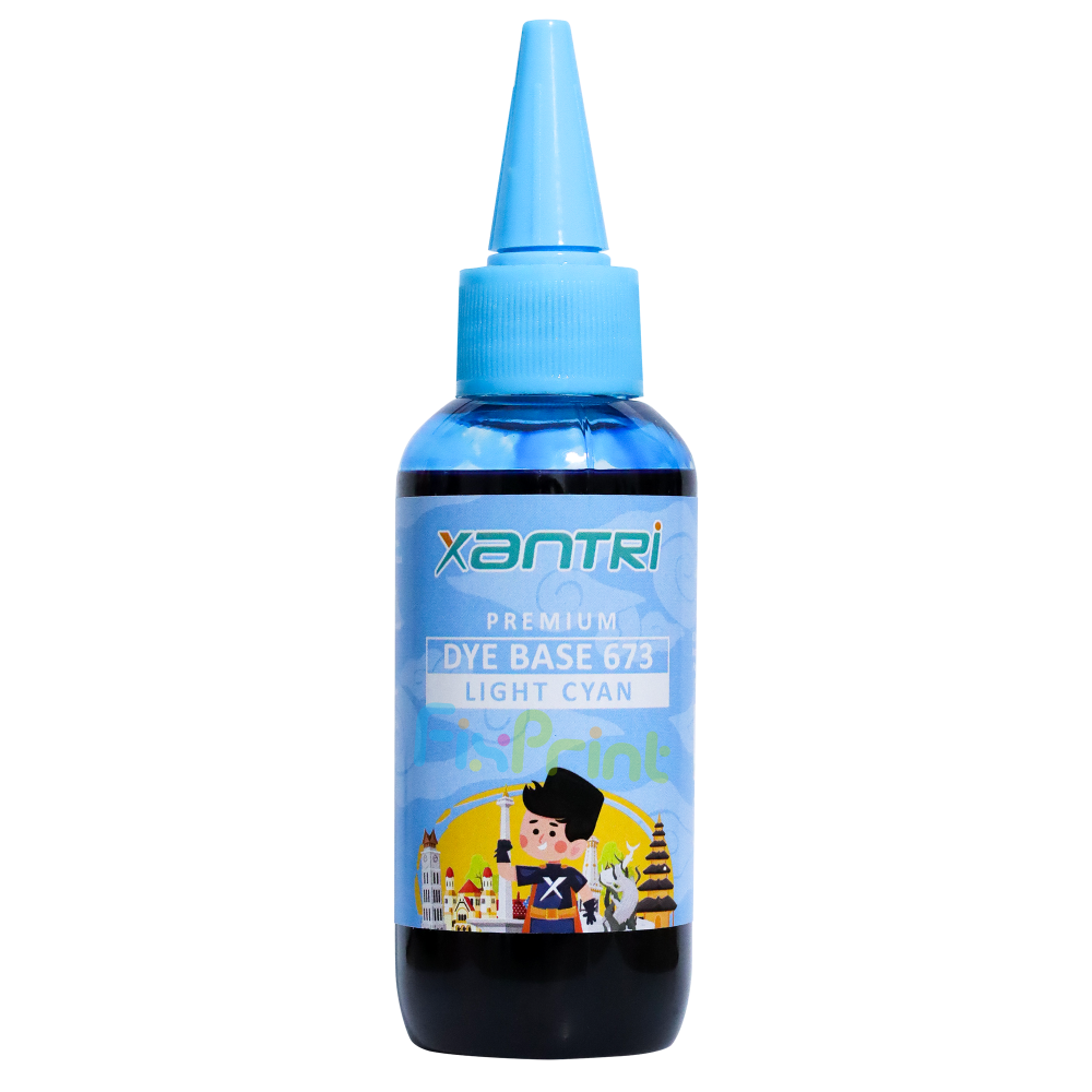 Tinta Xantri 673 Light Cyan 100ml, Printer EP L800 L805 L810 L850 L1300 L1800