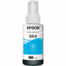 Tinta Refill Epson Original Ori 664 t6642 Cyan 70ml, , Printer L110 L120 L210 L220 L300 L310 L350 L355 L360 L365 L380 L405 L455 L485 L550 L555 L565 L100 L200