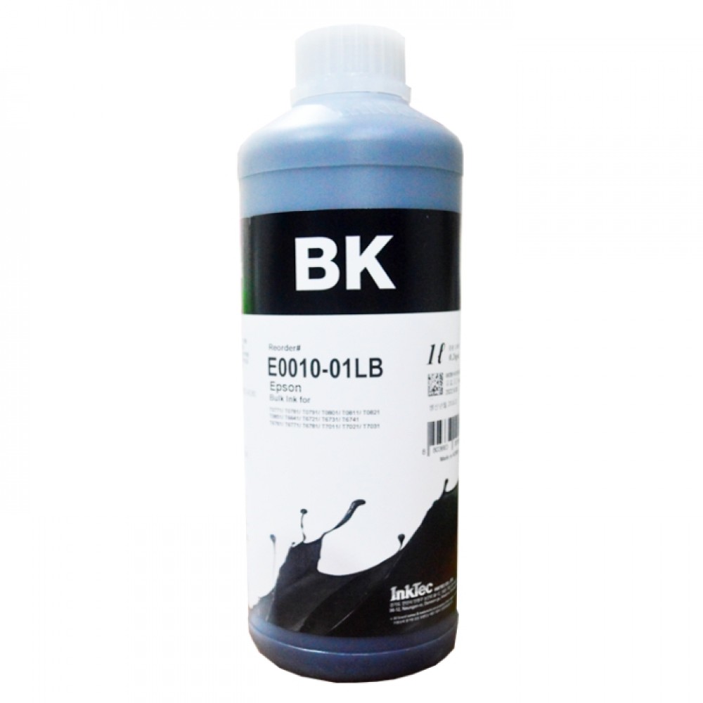 Tinta Refill Inktec E0010-01L Dye Base Black 1 Liter, Printer EP L800 Stylus 1390 1400 R295 R390 CX5000 CX5500 CX5501