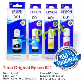 Tinta Refill Epson Original Ori 001 Magenta 70ml C13T03Y300, Tinta Refill Printer Epson L4150 L4160 L4260 L6160 L6260 L6170 L6270 L6190 L6290 L4266 L14150